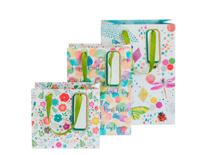 Dárková taška set 3 vel. Artebene Flowers & Balloons