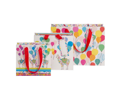 Dárková taška set 3 vel. Artebene Lama & Balloons