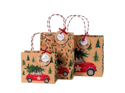 Dárková taška set 3 vel. Artebene Christmas Car