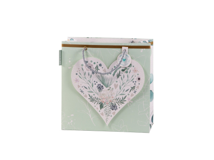 Dárková taška 3D 25x25x11cm Artebene Wedding Blossoms Botanic Heart