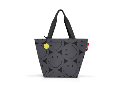 Nákupní taška přes rameno Reisenthel Shopper M Smiley® grey