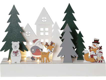 Vánoční LED dekorace výška 16,5 cm Star Trading Puzzle - barevná