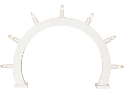 Adventní svícen výška 32,5 cm Star Trading Crisp - bílý