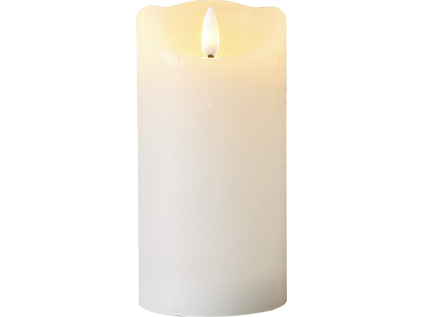 LED svíčka výška 15 cm Star Trading Flamme Rustic - bílá