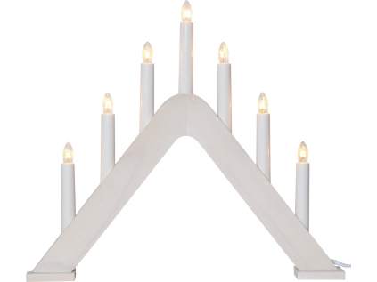 Adventní svícen výška 36 cm Star Trading Jarve - bílý