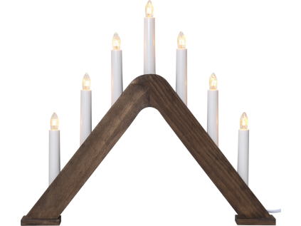 Adventní svícen výška 36 cm Star Trading Jarve - hnědý