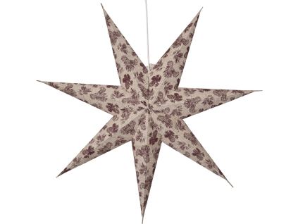Papírová hvězda průměr 60 cm Star Trading Cotton - červená
