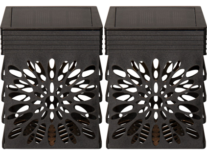 Solární nástěnné LED osvětlení 2 ks Star Trading Izola - černé