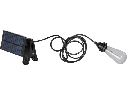 Solární LED světlo se soumrakovým senzorem E27 Star Trading Solar Cord Set - černá