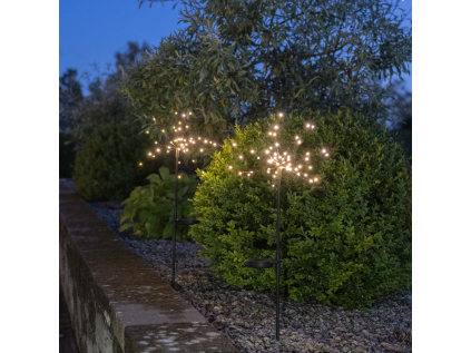 Solární světelná dekorace výška 60 cm Star Trading Firework - černá