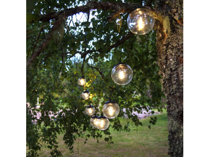 Solární světelný řetěz délka 2,1 m Star Trading Globe - černý