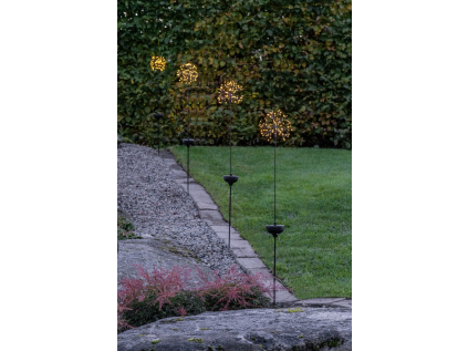 Solární světelná dekorace výška 85 cm Star Trading Firework Solar - černá