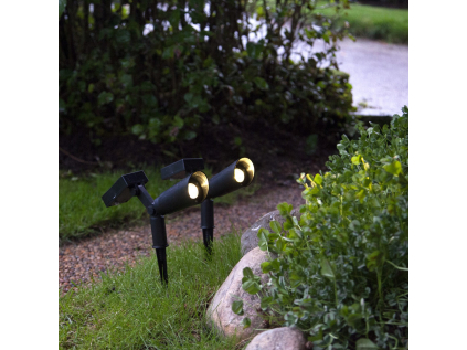 Solární reflektor 2 ks výška 15 cm Star Trading Powerspot - černý