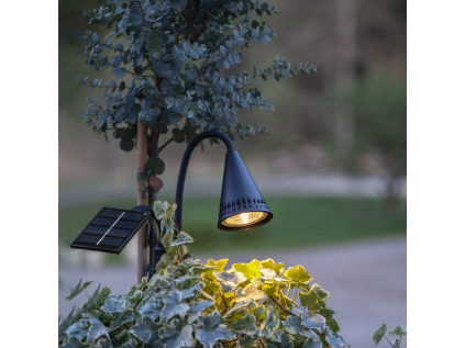 Solární LED osvětlení výška 34 cm Star Trading Powerspot - černé