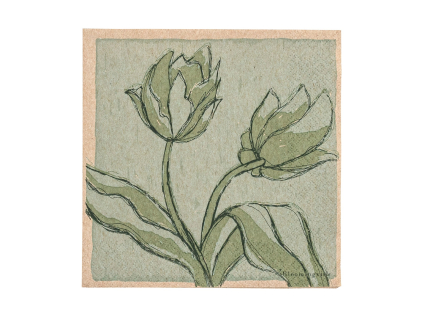 Papírové ubrousky 20 ks MANA Bloomingville - zelené