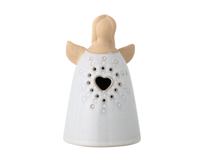 Kameninový anděl výška 16 cm RUTH Bloomingville - bílý