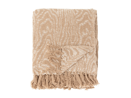 Pléd z recyklované bavlny 160x130 cm OKAPI Bloomingville - hnědý