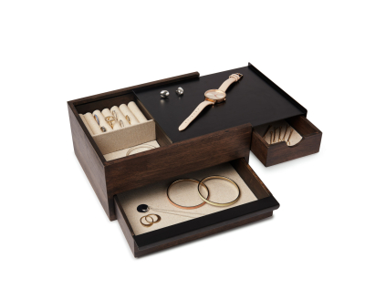 Šperkovnice Umbra STOWIT - černá/ořechová