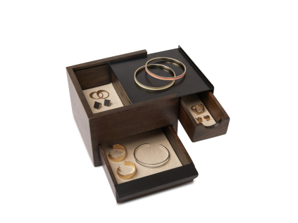 Šperkovnice Umbra STOWIT MINI - černá/ořechová