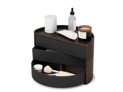 Organizér na kosmetiku Umbra MOONA - černý/ořechový