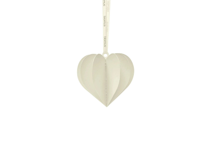 Sada 4 ks papírových srdíček Blomus KAZARY - krémová