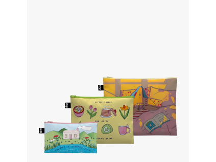 Taštičky na zip 3 ks LOQI ROSI TOOTH Exactly Where You Are