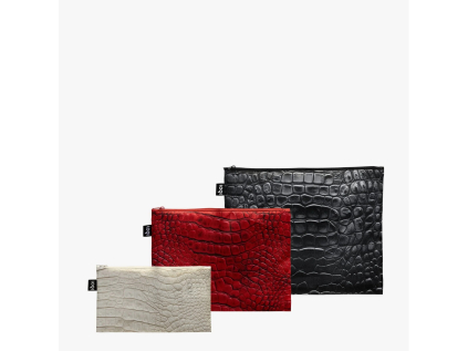 Taštičky na zip 3 ks LOQI CROCODILE