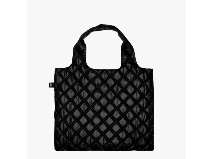 Prošívaná taška LOQI METALLIC Black Puffy Medium Bag
