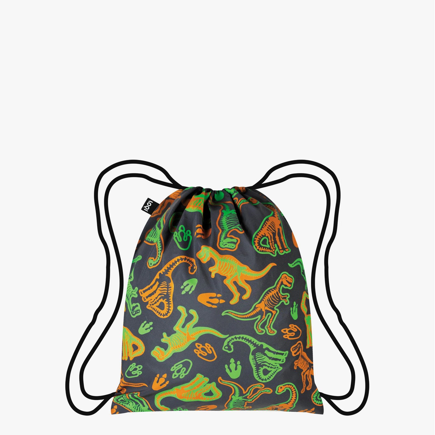 Levně Pytlík na záda LOQI DINOSAUR Skeleton Reflective Mini