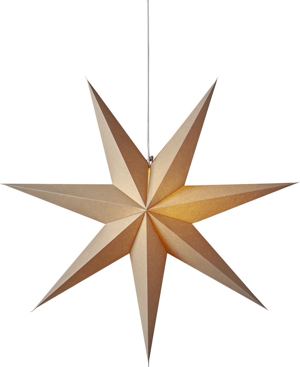 Levně Vánoční papírová hvězda průměr 75 cm Star Trading Plain - béžová