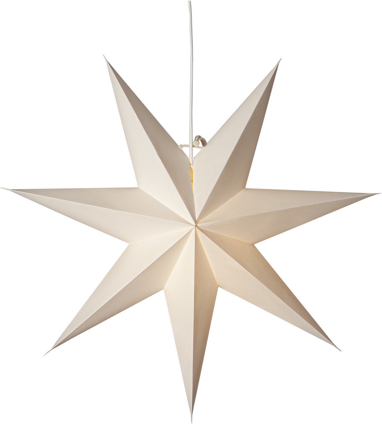 Levně Vánoční papírová hvězda průměr 45 cm Star Trading Plain - bílá
