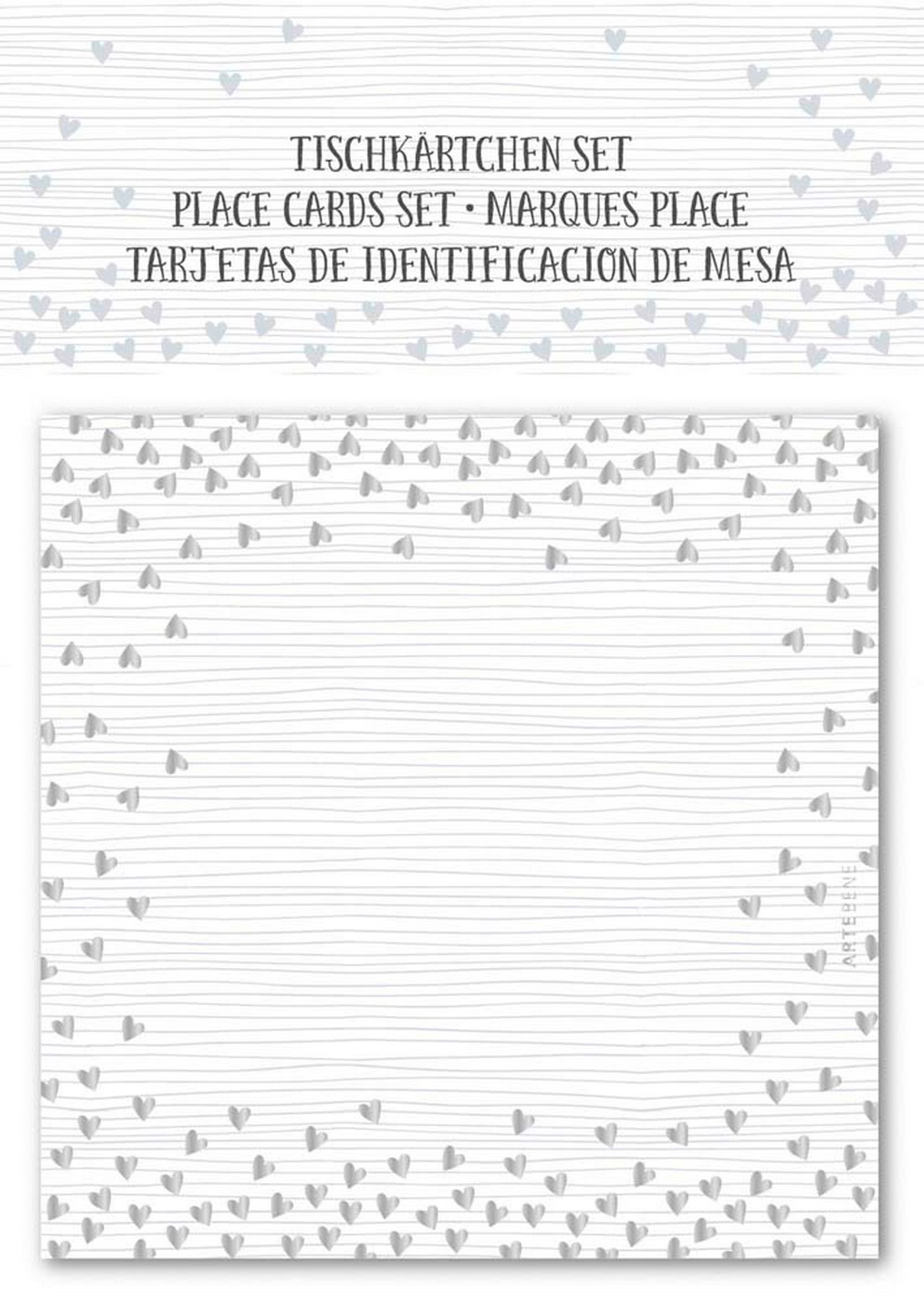 Kartičky na jména 10 ks Artebene Hearts