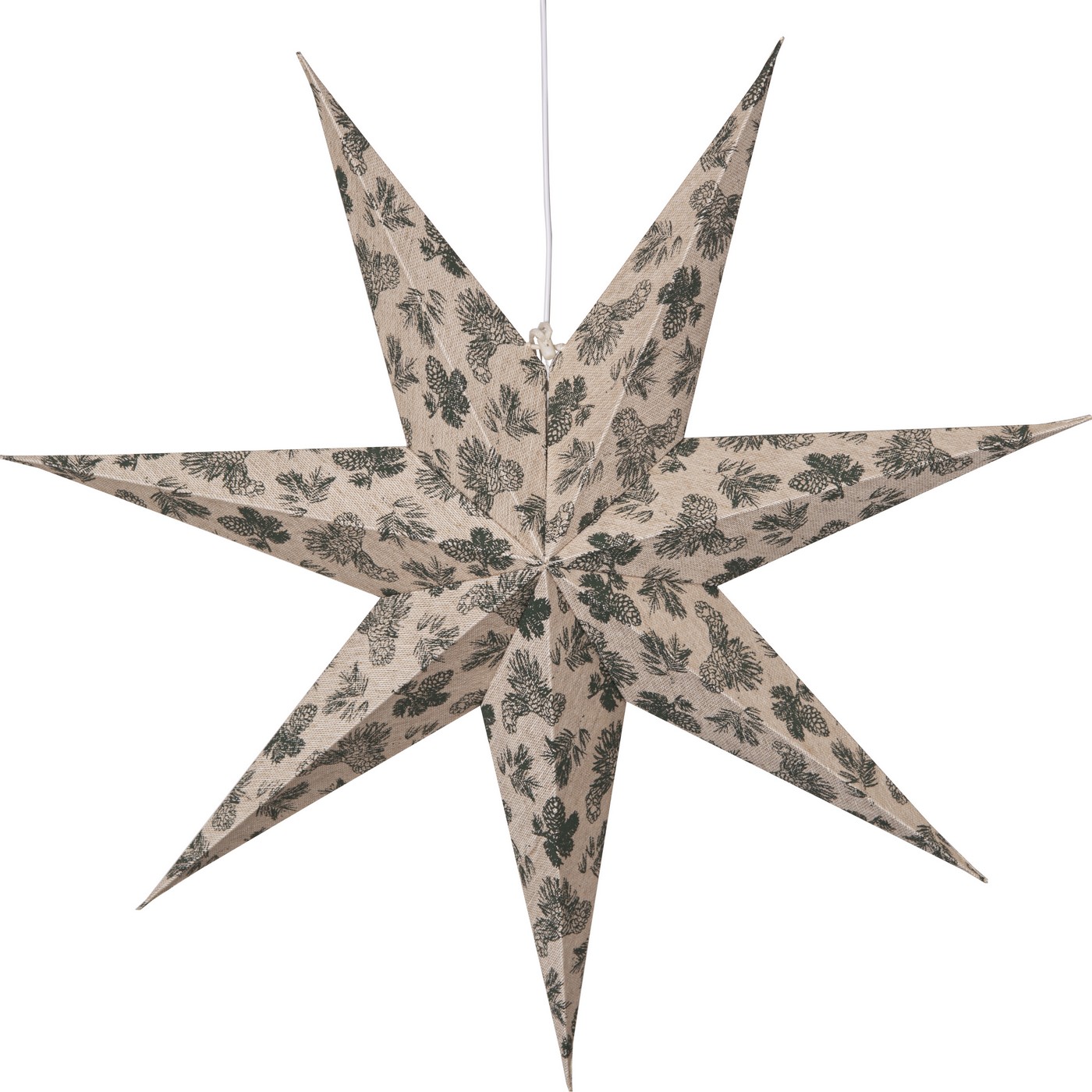 Levně Papírová hvězda průměr 60 cm Star Trading Cotton - zelená