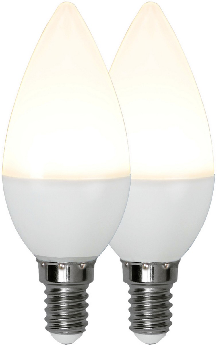 Levně Sada 2 ks LED žárovka E14 40W Star Trading Opaque Basic - bílá