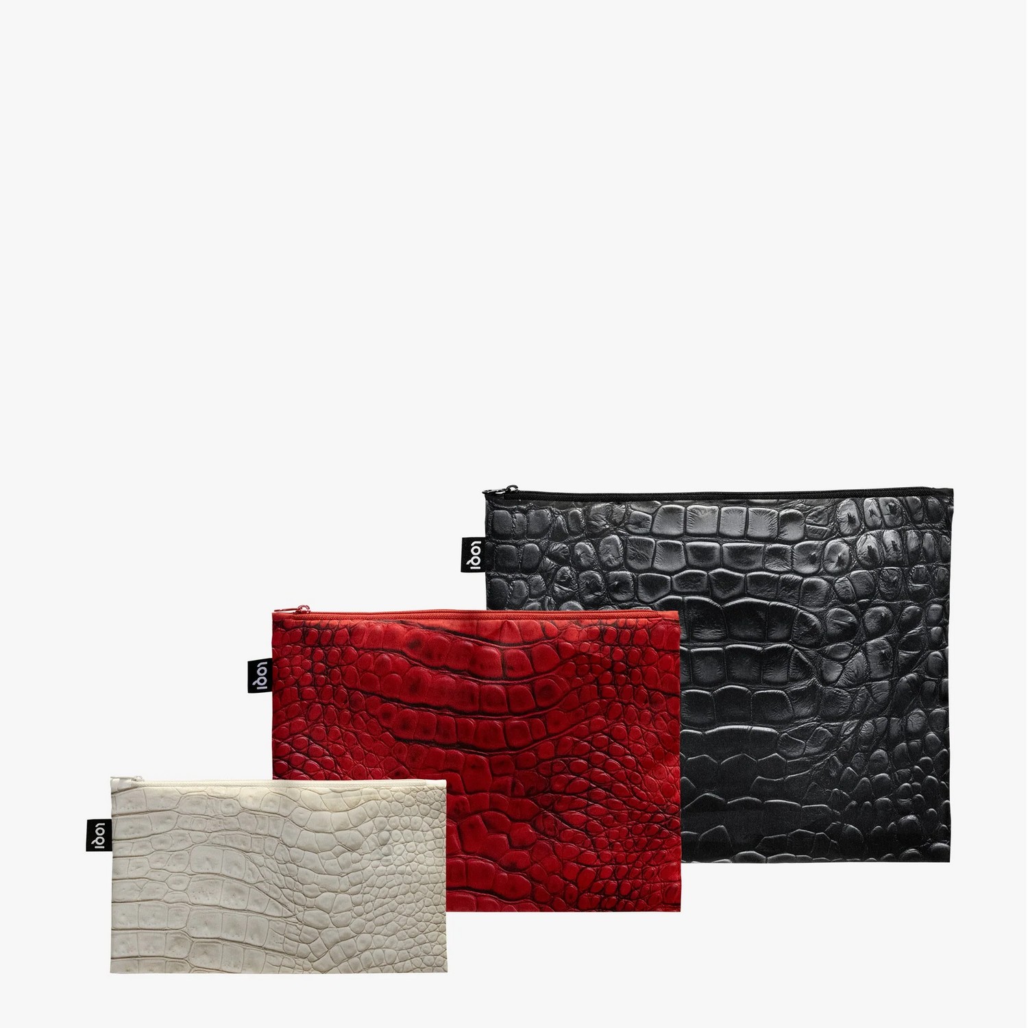 Taštičky na zip 3 ks LOQI CROCODILE