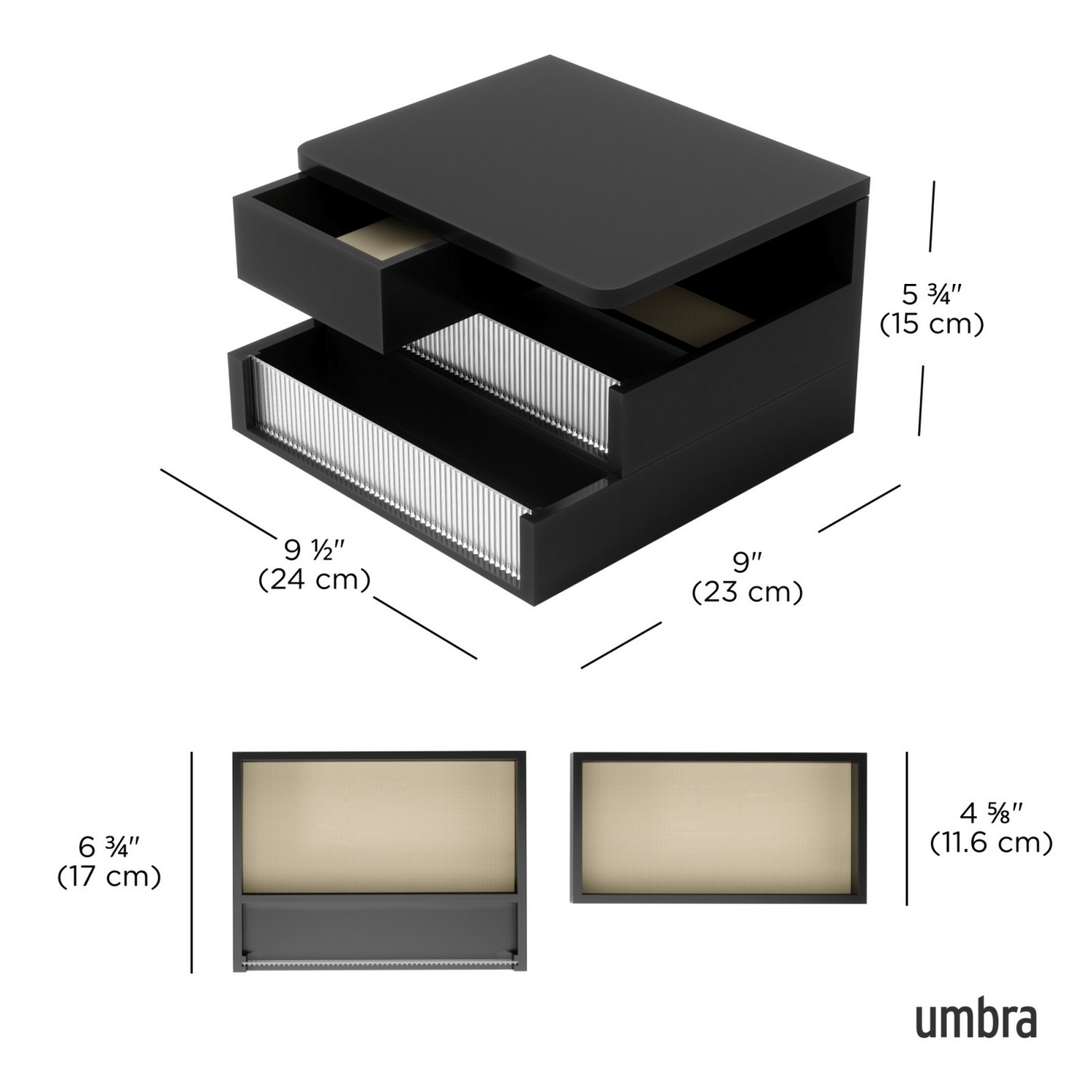 Šperkovnice Umbra Malibu - černá (obrázek 10)