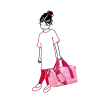 Cestovní taška Reisenthel Allrounder M kids Abc friends pink #2