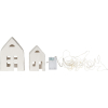 Světelný LED řetěz s domečky výška 20 cm Star Trading Plain - bílý #2