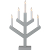 Vánoční dřevěný LED svícen výška 50 cm Star Trading Vinga - šedý #2
