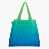 Nákupní taška přes rameno LOQI PLEATED Rainbow Green