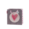 Dárková taška 3D 25x25x11cm Artebene Heart Pink Grey