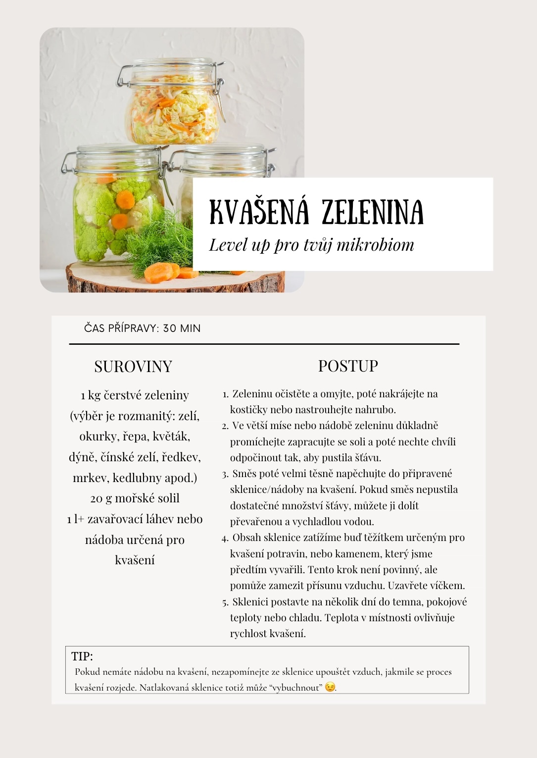 Kvásková zelenina - recept