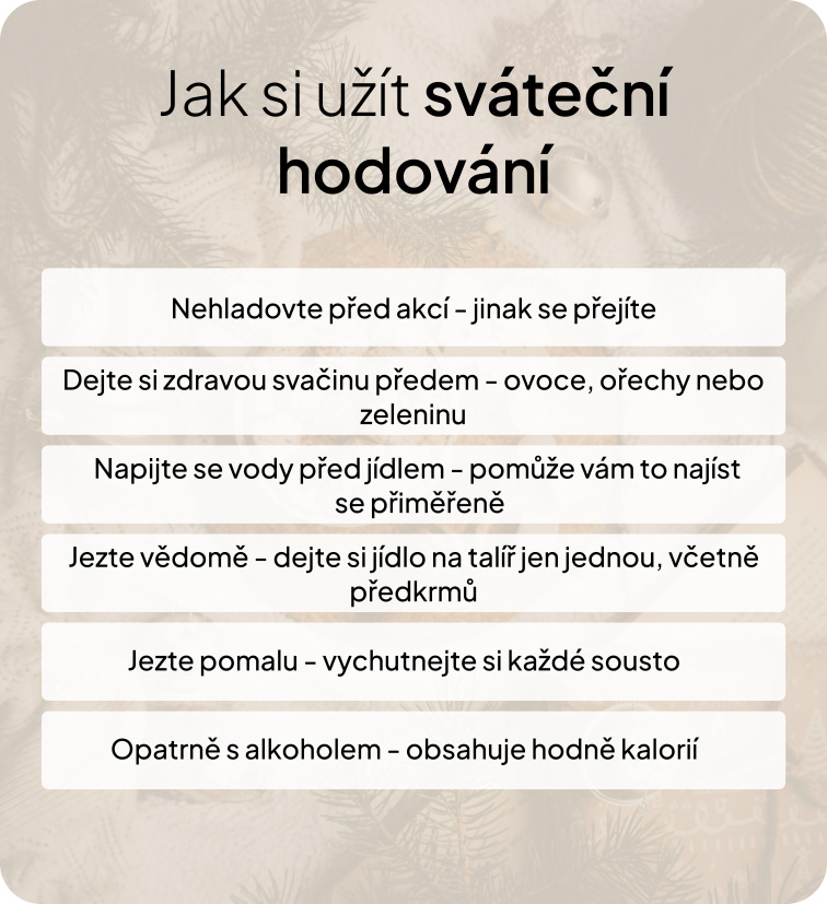 Jak si užít sváteční hodování