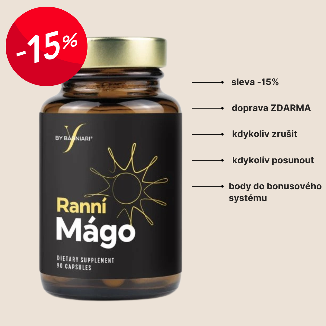 Bagniari Ranní Mágo -  375 mg malát hořčíku v denní dávce, 90 kapslí Varianta: Předplať a ušetři 15 % (každý měsíc)