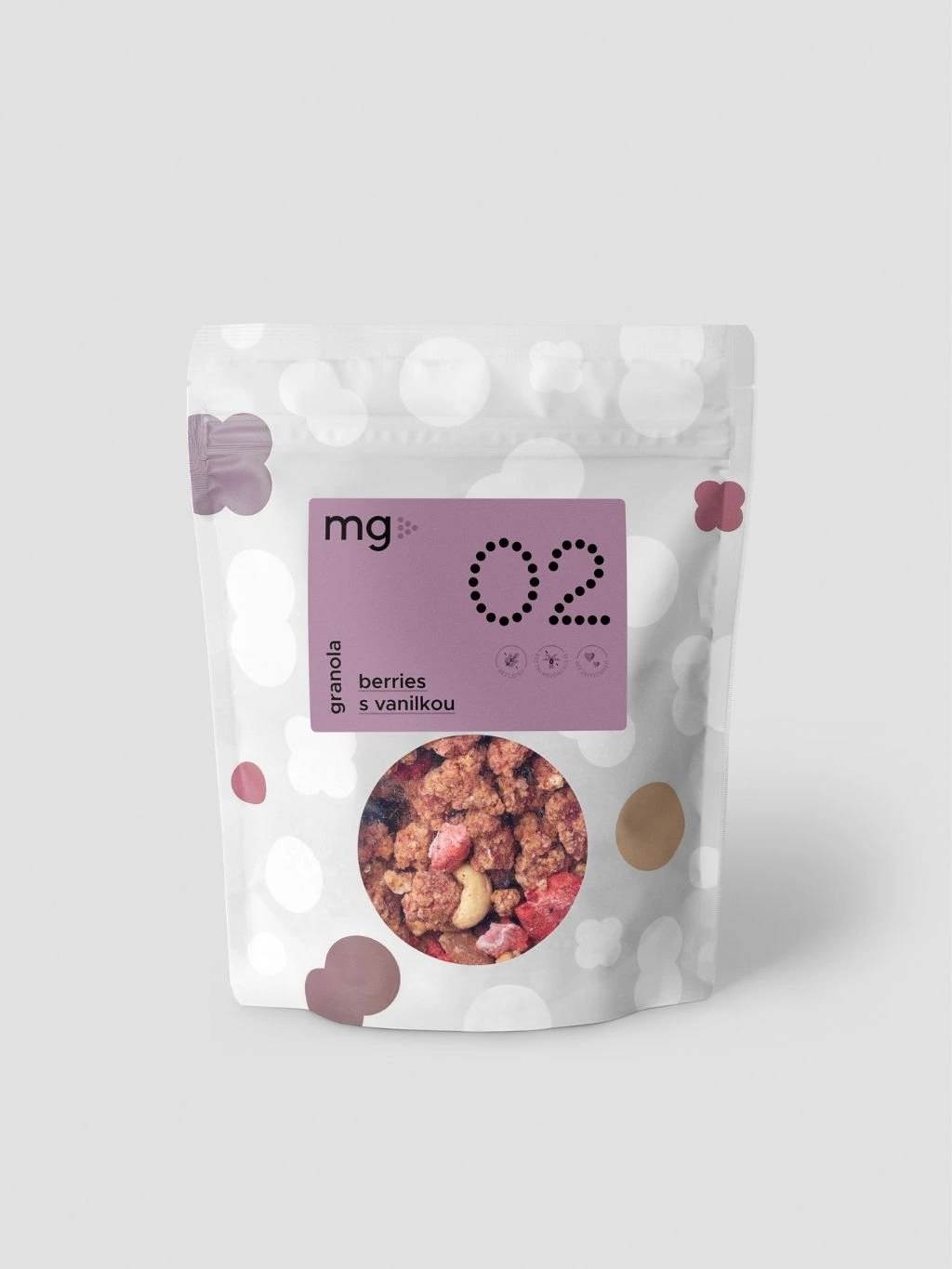 MG Nutrition MG Granola 02 Berries s vanilkou