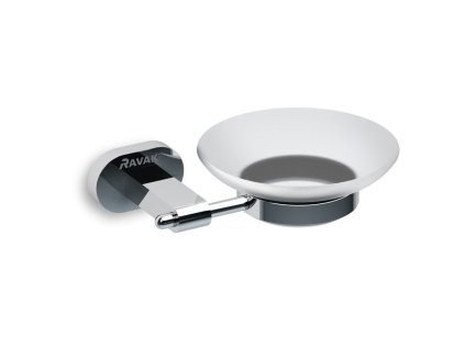 Držiak s miskou na mydlo CR 200.00 CHROME Ravak, sklo/chróm