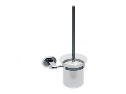 Držiak s nádobkou a WC kefkou CR 410.00 CHROME Ravak, sklo/chróm