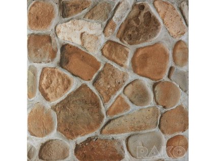 Dlaždica 33x33 cm Rako PEBBLES, červenohnedá
