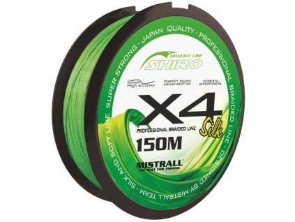 Mistrall šňůra Shiro Braided Line X4 0,28mm 150m zelená