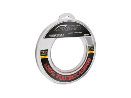 Mistrall vlasec Shiro 100% fluorocarbon 30 m, průměr 0,30 mm